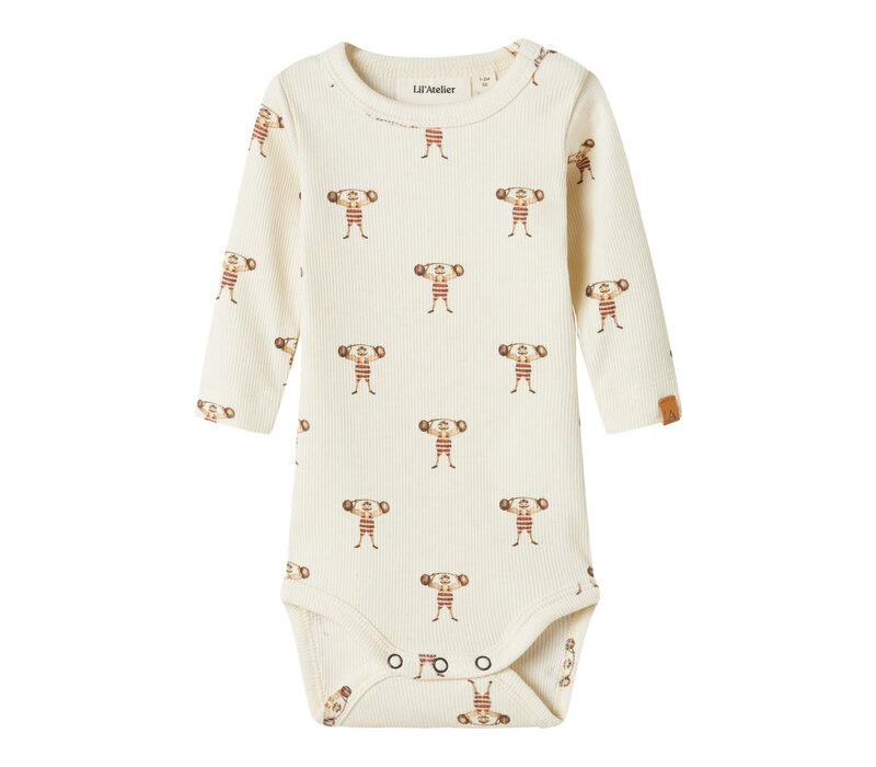 Lil' Atelier NBMLAVO ENK LS SLIM BODY LIL Turtledove STRONG MAN