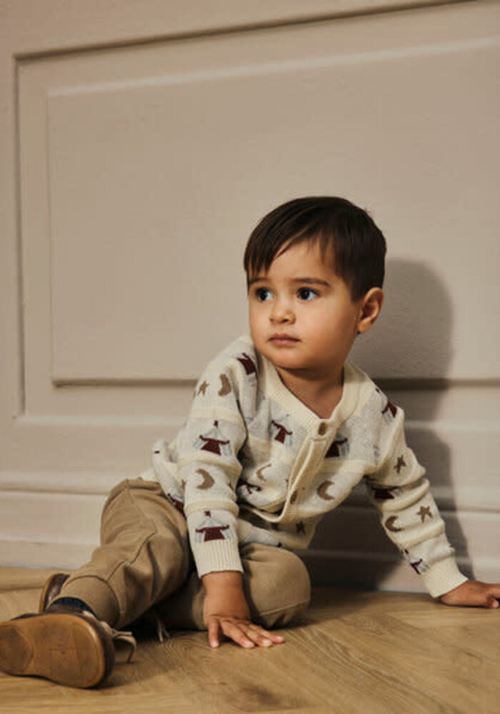 Lil' Atelier NBMLAMAI LS KNIT CARD LIL Turtledove