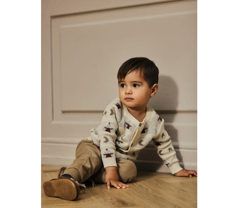 Lil' Atelier NBMLAMAI LS KNIT CARD LIL Turtledove