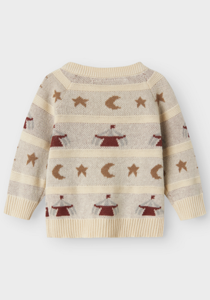 Lil' Atelier NBMLAMAI LS KNIT CARD LIL Turtledove