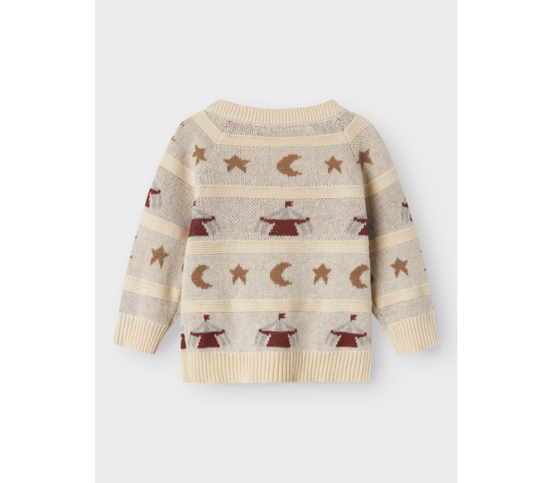 Lil' Atelier NBMLAMAI LS KNIT CARD LIL Turtledove