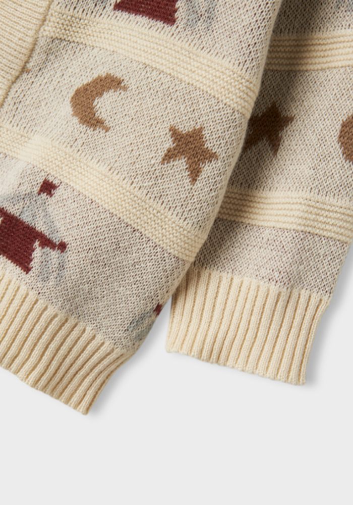 Lil' Atelier NBMLAMAI LS KNIT CARD LIL Turtledove