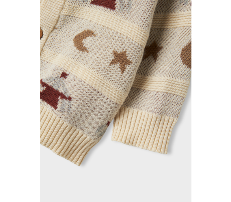 Lil' Atelier NBMLAMAI LS KNIT CARD LIL Turtledove