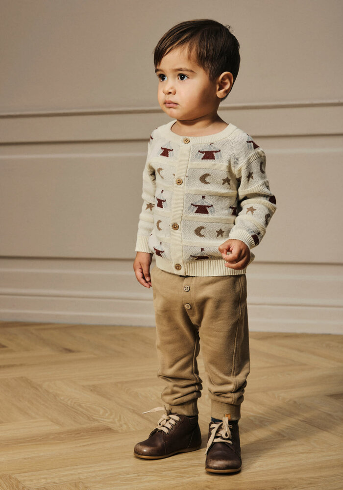 Lil' Atelier NBMLAMAI LS KNIT CARD LIL Turtledove