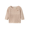 Lil' Atelier Lil' Atelier NBFOLGA LS KNIT LIL Pastel Parchment MELANGE