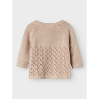 Lil' Atelier NBFOLGA LS KNIT LIL Pastel Parchment MELANGE
