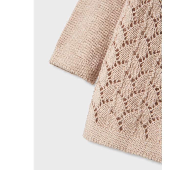 Lil' Atelier NBFOLGA LS KNIT LIL Pastel Parchment MELANGE