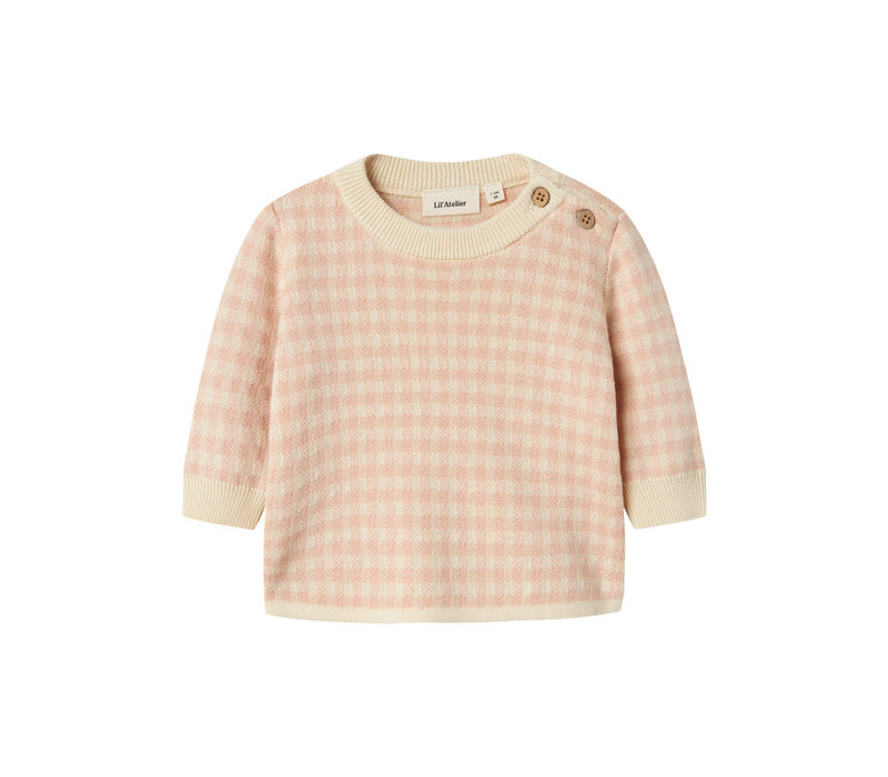 Lil' Atelier NBFNADIE LS LOOSE KNIT LIL Cameo Rose