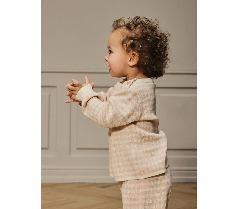 Lil' Atelier NBFNADIE LS LOOSE KNIT LIL Cameo Rose