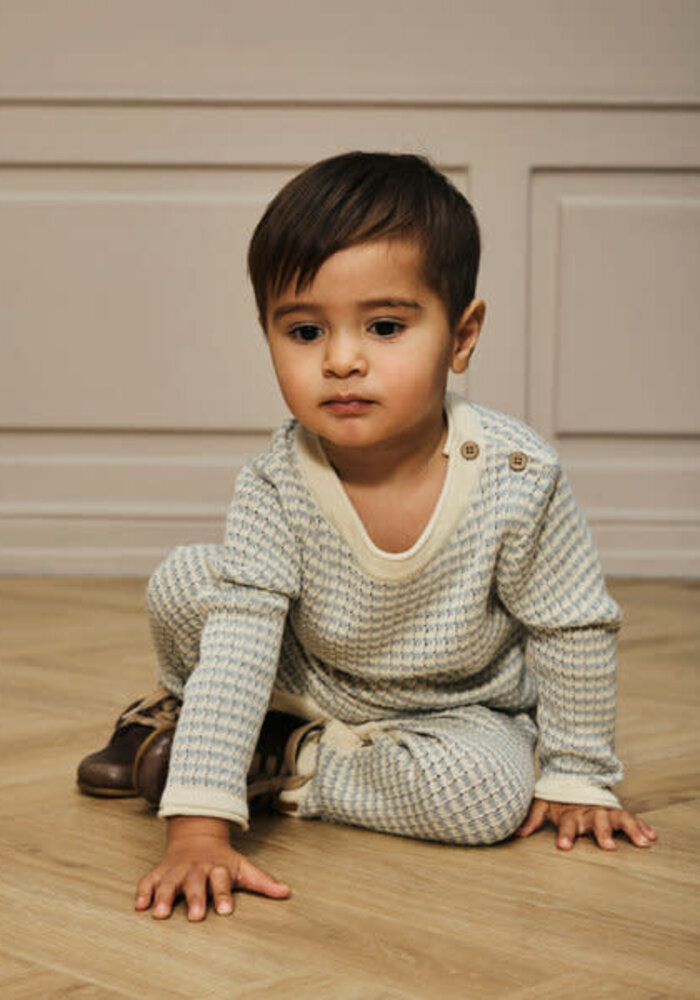 Lil' Atelier NBMNELSON LS KNIT SUIT LIL Pigeon