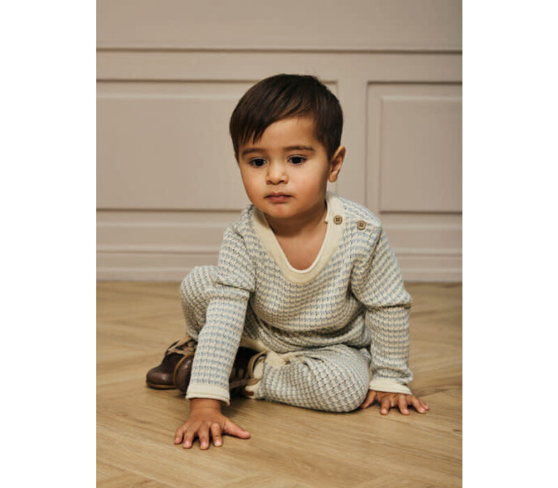 Lil' Atelier NBMNELSON LS KNIT SUIT LIL Pigeon