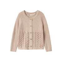 Lil' Atelier NMFOLGA LS KNIT CARD LIL Pastel Parchment MELANGE