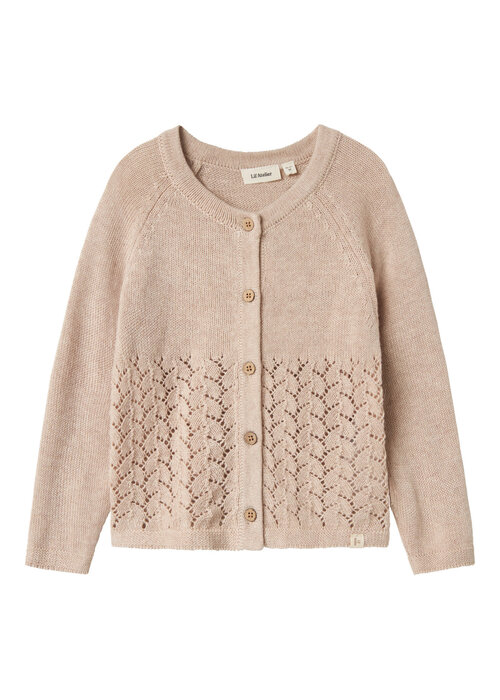 Lil' Atelier Lil' Atelier NMFOLGA LS KNIT CARD LIL Pastel Parchment MELANGE