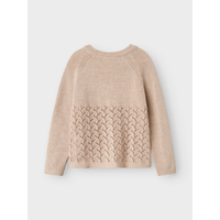 Lil' Atelier NMFOLGA LS KNIT CARD LIL Pastel Parchment MELANGE