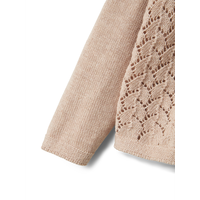 Lil' Atelier NMFOLGA LS KNIT CARD LIL Pastel Parchment MELANGE