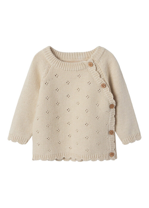 Lil' Atelier Lil' Atelier NBFLAGUNA LS WRAP KNIT LIL NOOS Turtledove