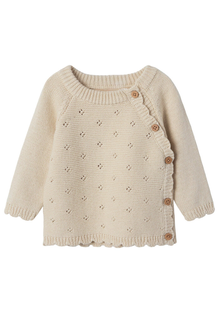 Lil' Atelier NBFLAGUNA LS WRAP KNIT LIL NOOS Turtledove