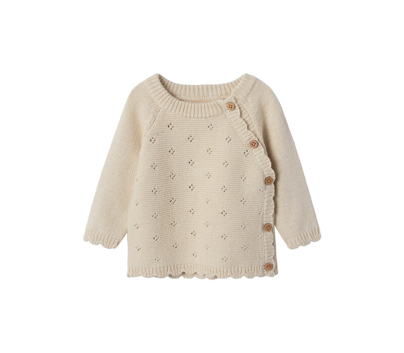Lil' Atelier NBFLAGUNA LS WRAP KNIT LIL NOOS Turtledove