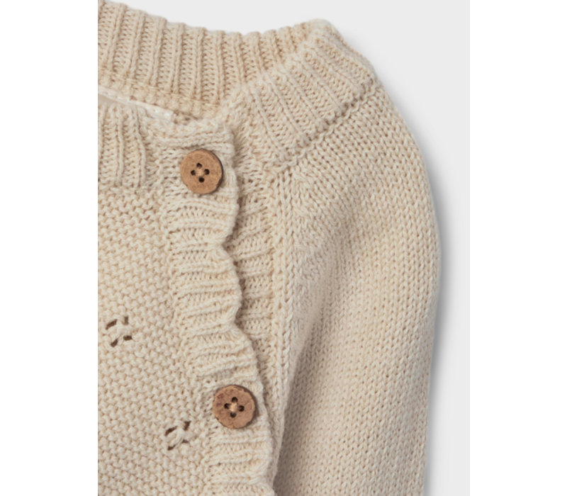 Lil' Atelier NBFLAGUNA LS WRAP KNIT LIL NOOS Turtledove