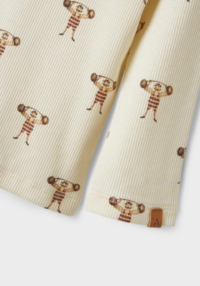 Lil' Atelier NMMLAVO ENK LS SLIM TOP LIL Turtledove STRONG MAN