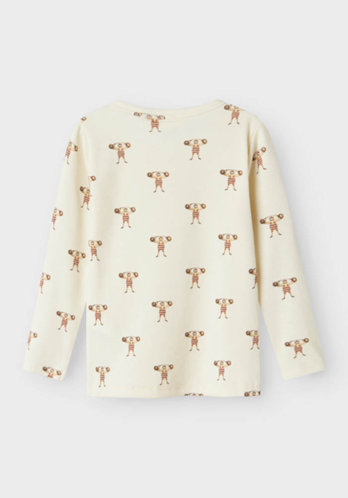 Lil' Atelier NMMLAVO ENK LS SLIM TOP LIL Turtledove STRONG MAN