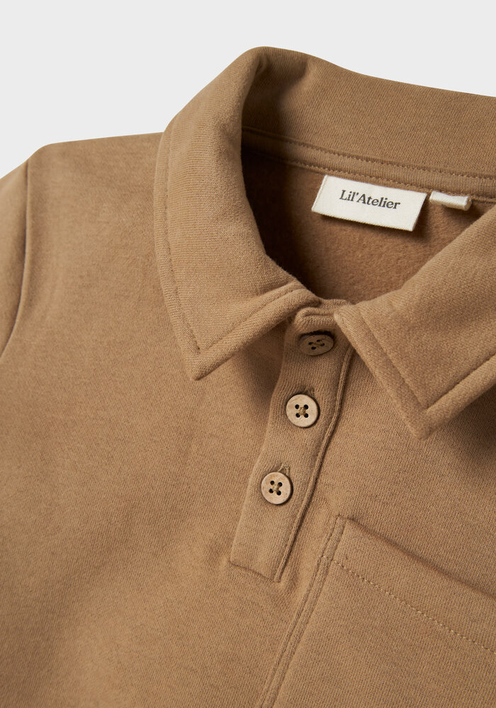 Lil' Atelier NMMILONDON ROA LS LOOSE SWEAT LIL Sepia Tint