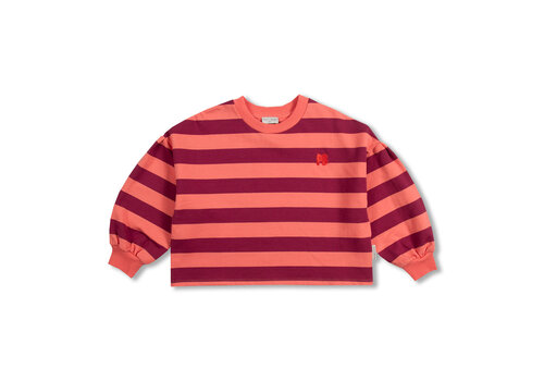 Petit Blush Petit Blush Sweater Stripe Peach/Beaujolais