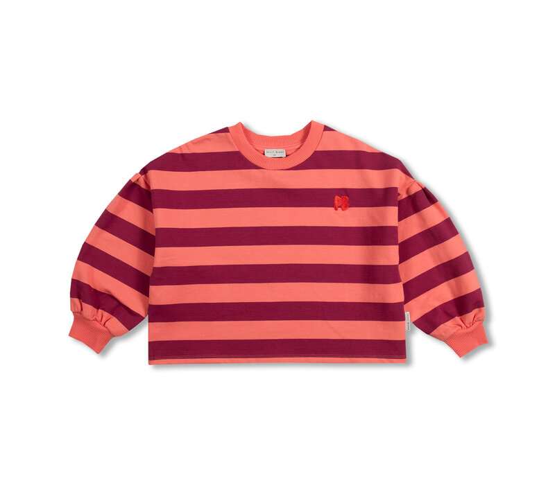 Petit Blush Sweater Stripe Peach/Beaujolais
