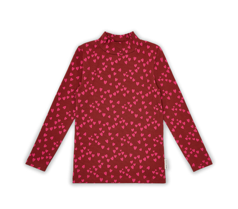 Petit Blush Turtle Neck  Love Potion AOP