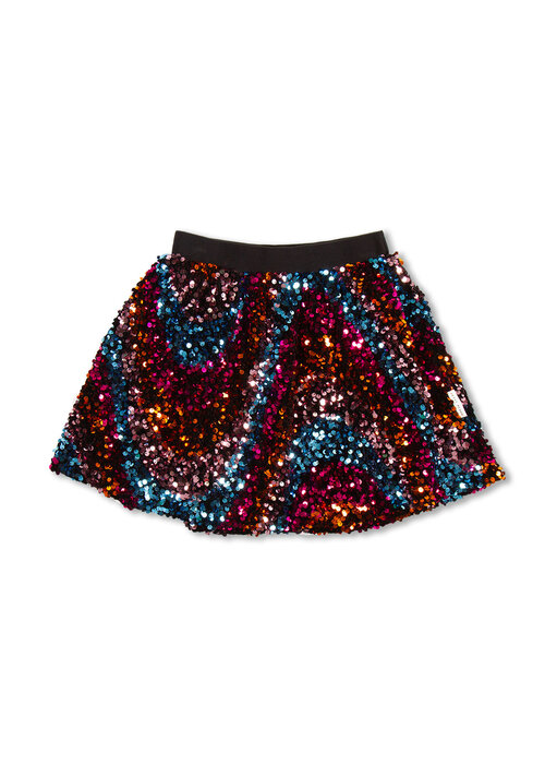 Petit Blush Petit Blush Sequins Skirt Multi Color