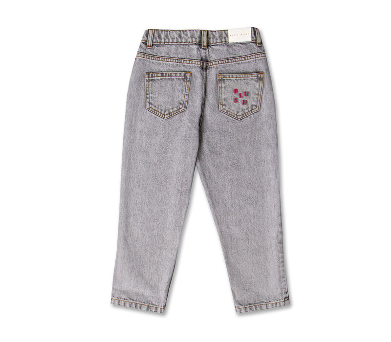 Petit Blush Baggy Fit Jeans Washed Light Grey