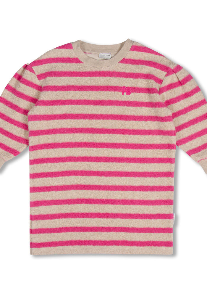 Petit Blush Teddy Sweater Dress  Stripe
