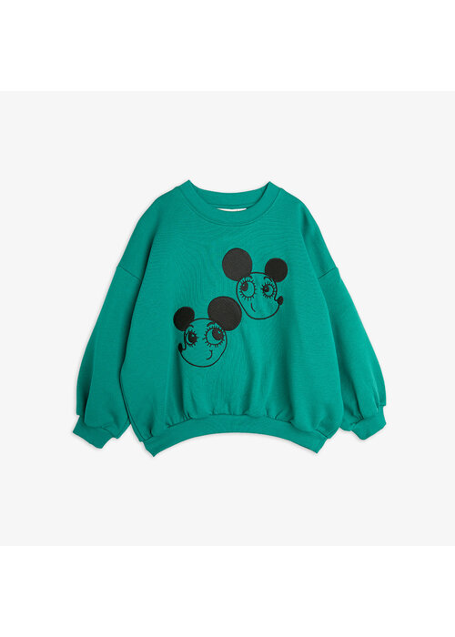Mini Rodini Mini Rodini Ritzratz emb sweatshirt Green