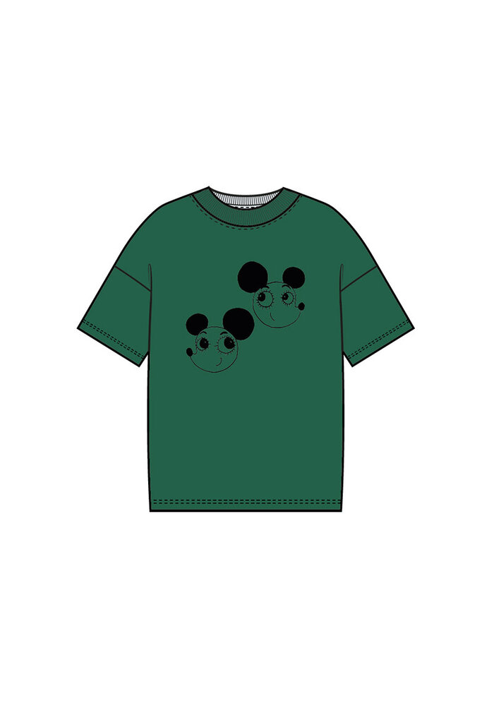 Mini Rodini Ritzratz emb ss tee