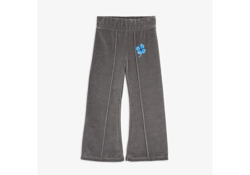 Mini Rodini Mini Rodini Clover emb velour flared trousers Grey Mini Rodini Mini Rodini Clover emb velour flared trousers Grey