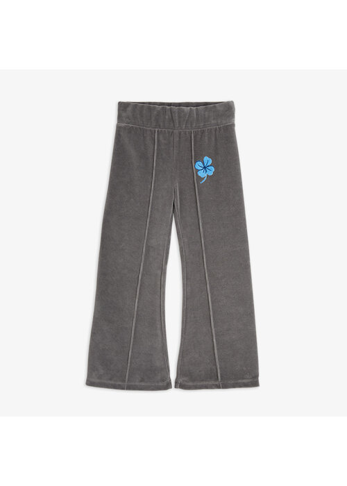 Mini Rodini Mini Rodini Clover emb velour flared trousers Grey