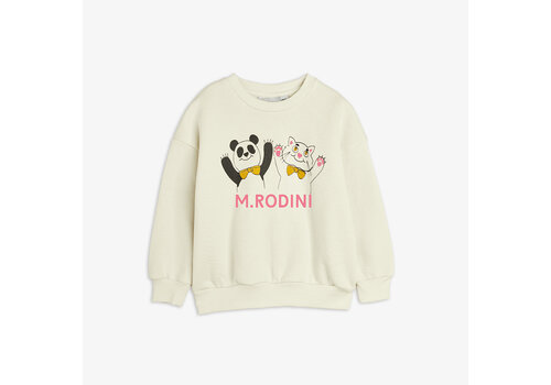Mini Rodini Mini Rodini Panda & cat sp sweatshirt Offwhite Mini Rodini Mini Rodini Panda & cat sp sweatshirt Offwhite