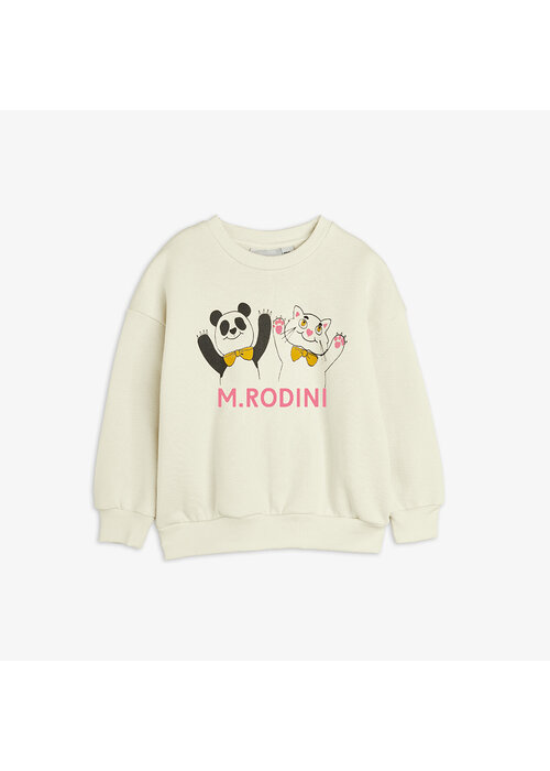 Mini Rodini Mini Rodini Panda & cat sp sweatshirt Offwhite