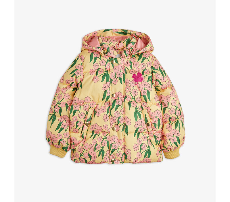 Mini Rodini Alpine flowers aop hooded puffer