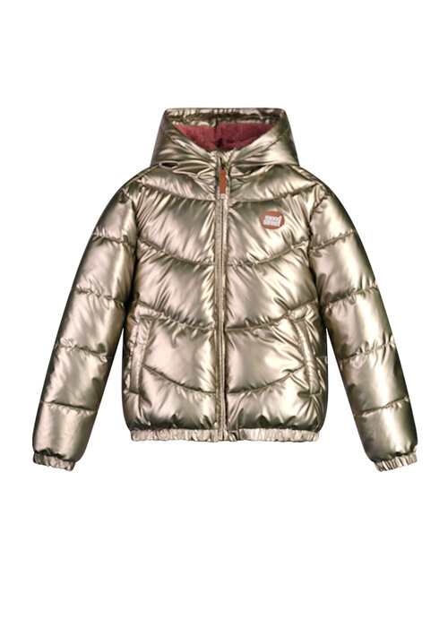 Moodstreet Moodstreet JESSE shiny wavy-quilt jacket Gold