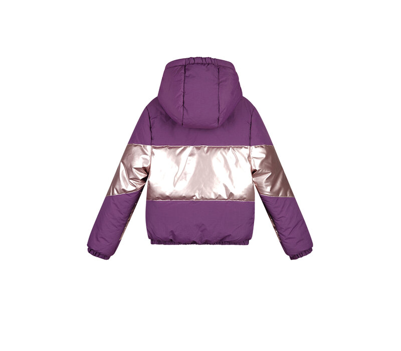 Moodstreet JONI dull & shiny combo jacket Grape