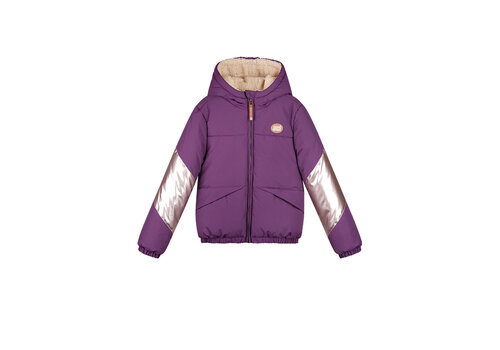 Moodstreet Moodstreet JONI dull & shiny combo jacket Grape Moodstreet Moodstreet JONI dull & shiny combo jacket Grape