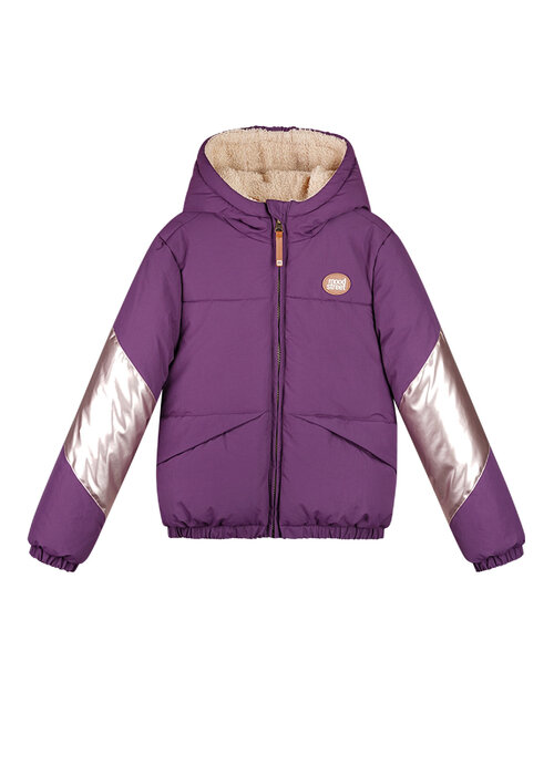 Moodstreet Moodstreet JONI dull & shiny combo jacket Grape