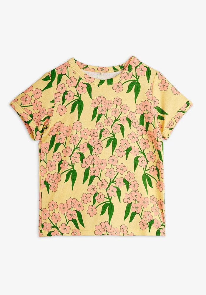 Mini Rodini Alpine flowers aop ss tee Yellow