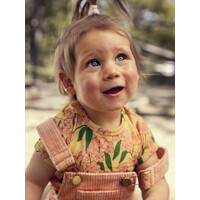 Mini Rodini Alpine flowers aop ss tee Yellow