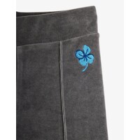 Mini Rodini Clover emb velour flared trousers Grey