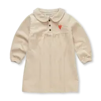 Sproet & Sprout Corduroy dress heart Beige