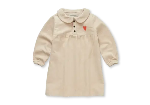 Sproet & Sprout Sproet & Sprout Corduroy dress heart Beige Sproet & Sprout Sproet & Sprout Corduroy dress heart Beige