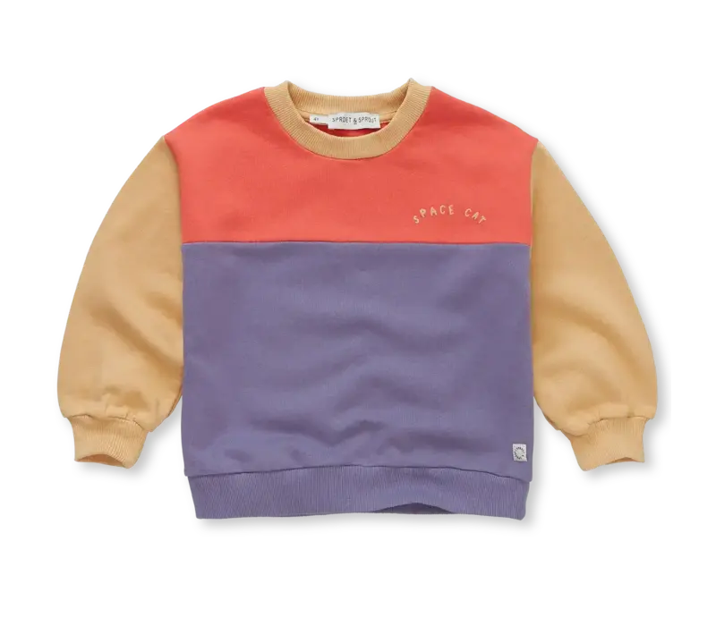 Sproet & Sprout Sweatshirt colourblock Grenadine