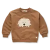 Sproet & Sprout Sproet & Sprout Sweatshirt moustache dog Mocca